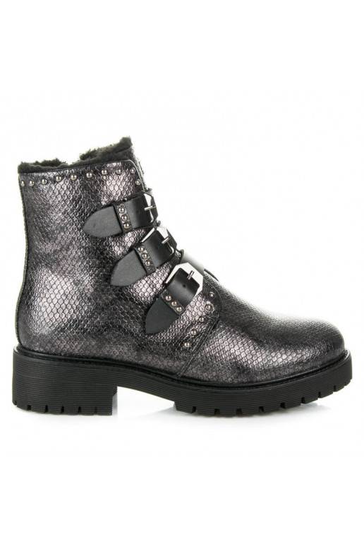 Botas elegantes e aquecidas da Betler com fivelas JT39-2BR