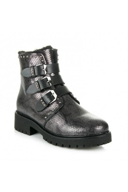 Botas elegantes e aquecidas da Betler com fivelas JT39-2BR