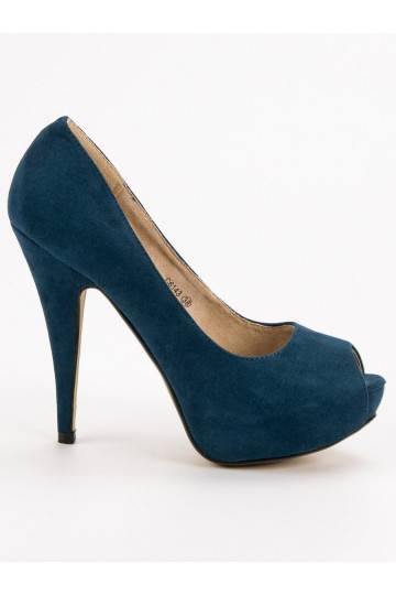 sapatos de camurça com bico aberto C6143MA 2