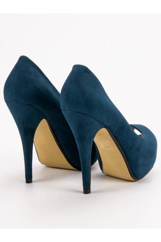 sapatos de camurça com bico aberto C6143MA