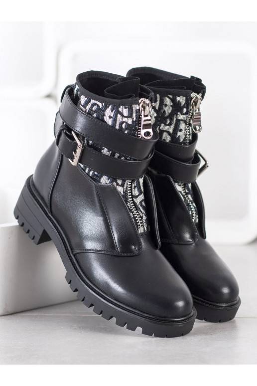 Madingos auliniai batai su užtrauktukais BAT_NC1051B  - 2 Madingos auliniai batai su užtrauktukais BAT_NC1051B  - 2