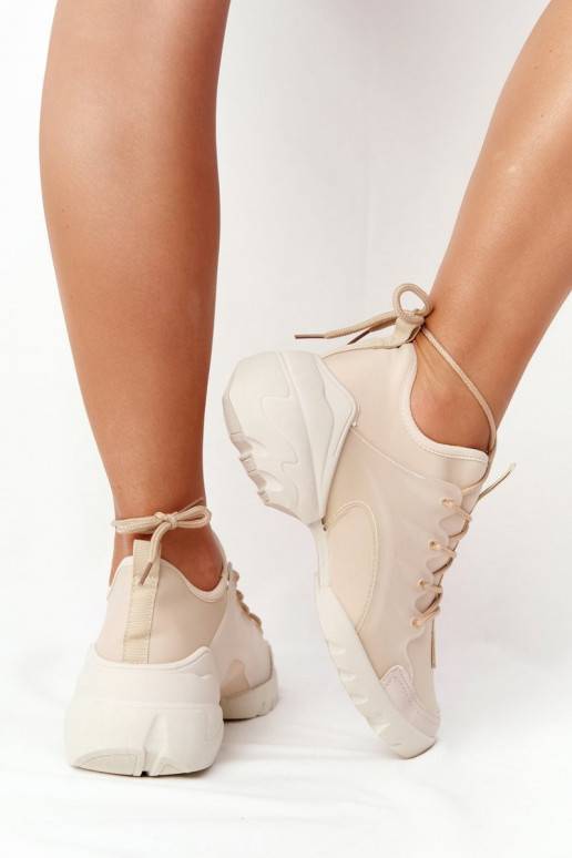 Sapatos elegantes de lazer bege Born This Way
