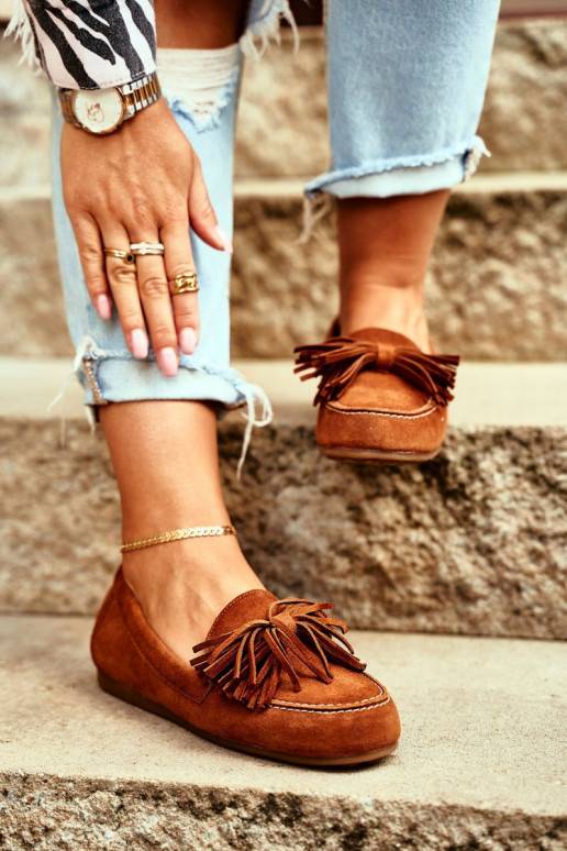 Mocassins Couro natural cor marrom 04830