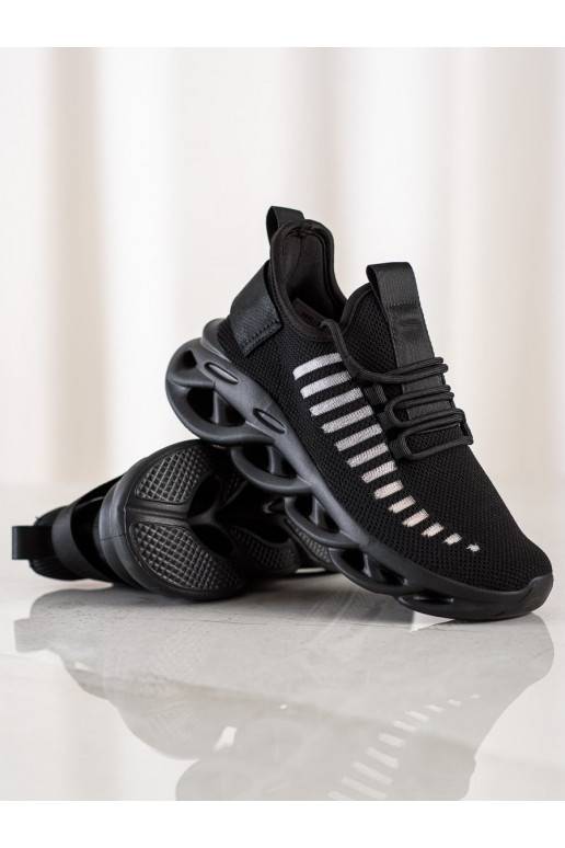 Tênis preto modelo sapatos MODA