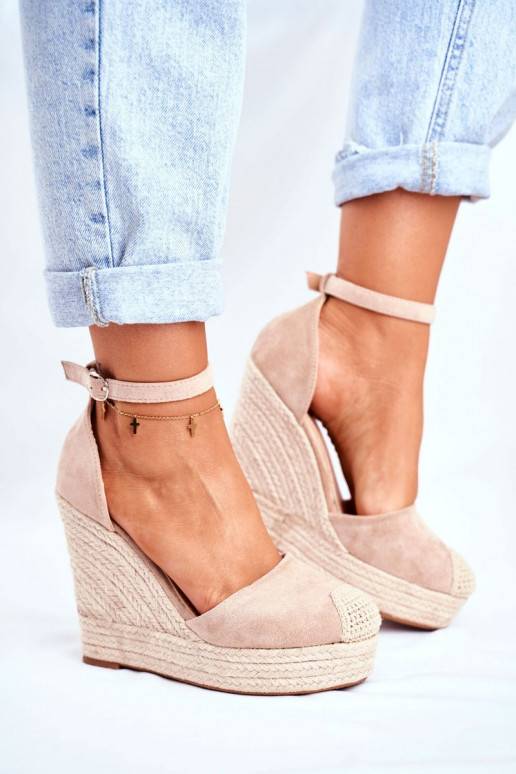 Sandálias plataforma bege Sandálias plataforma bege