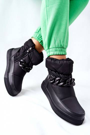Botas de neve quentes em Kharich preto