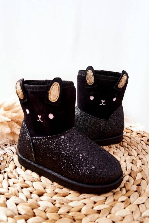 Botas de neve infantis na cor preta Coreris
