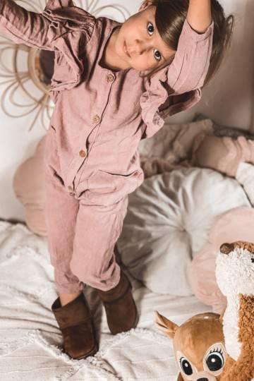 Botas quentes de inverno infantil na cor marrom Gooby 2