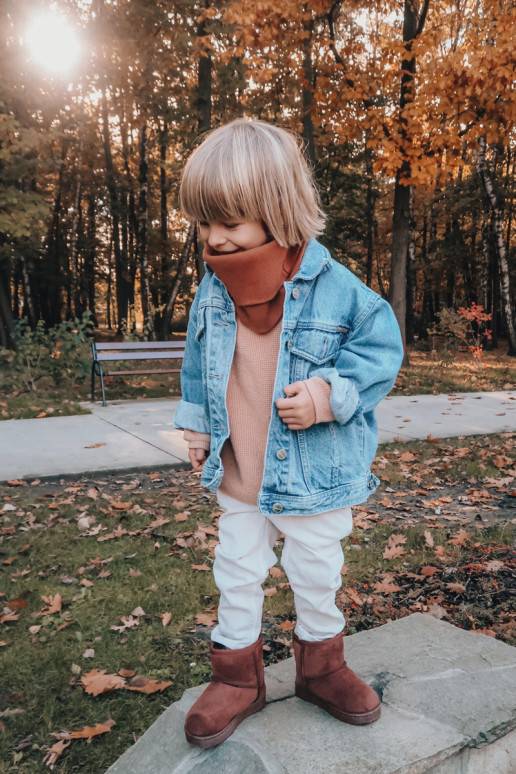 Botas quentes de inverno infantil na cor marrom Gooby