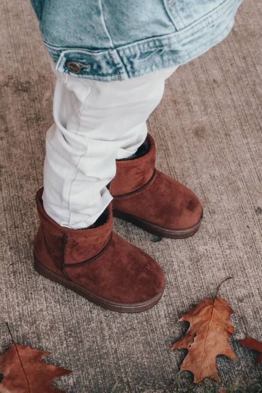 Botas quentes de inverno infantil na cor marrom Gooby
