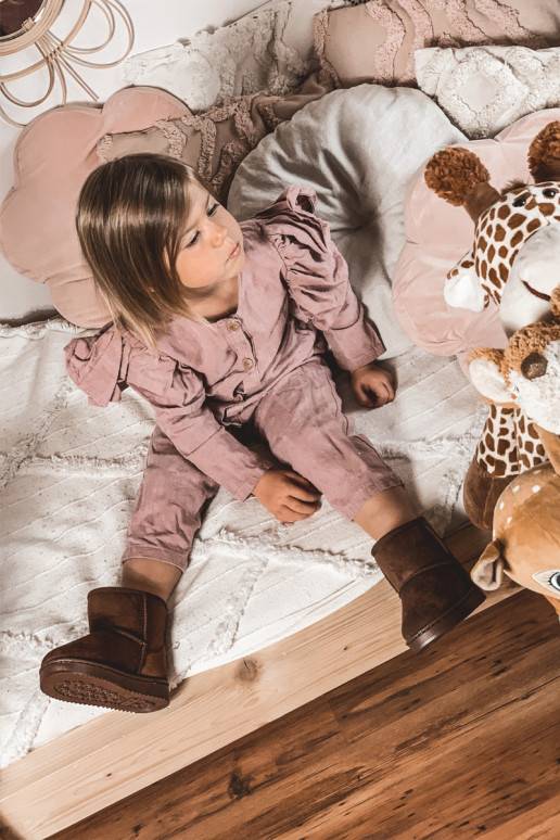 Botas quentes de inverno infantil na cor marrom Gooby