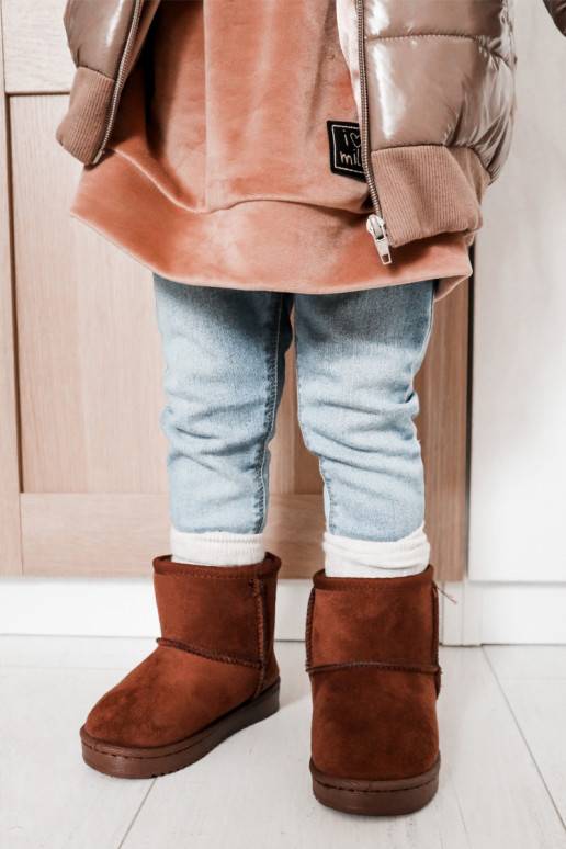 Botas quentes de inverno infantil na cor marrom Gooby
