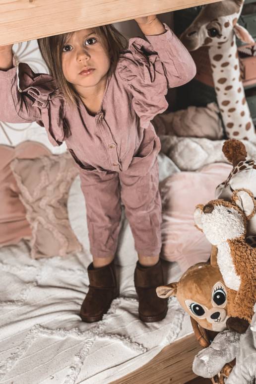 Botas quentes de inverno infantil na cor marrom Gooby