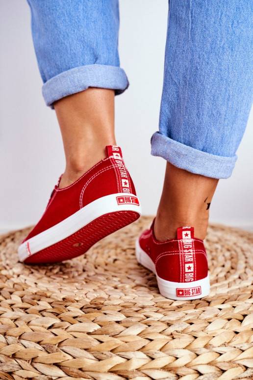 Sapatos femininos Big Star cor vermelha BAT_FF274089 RED