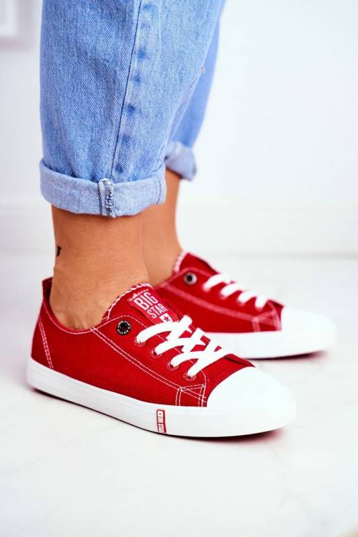 Sapatos femininos Big Star cor vermelha BAT_FF274089 RED