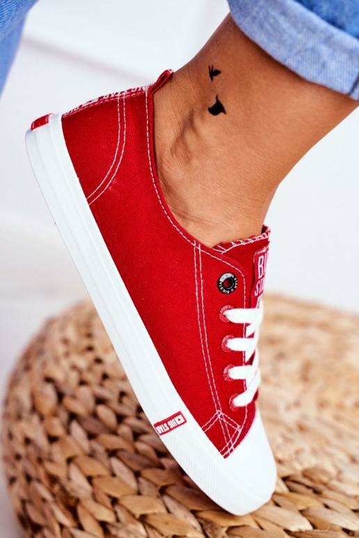 Sapatos femininos Big Star cor vermelha BAT_FF274089 RED