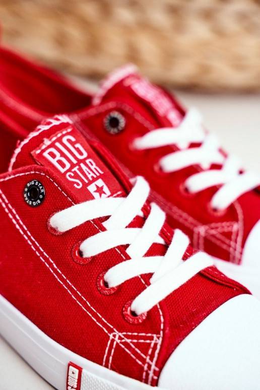 Sapatos femininos Big Star cor vermelha BAT_FF274089 RED