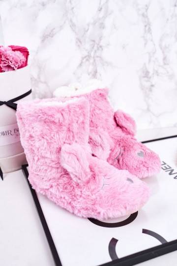 Chinelos infantis quentes na cor rosa Sleepyhead 2