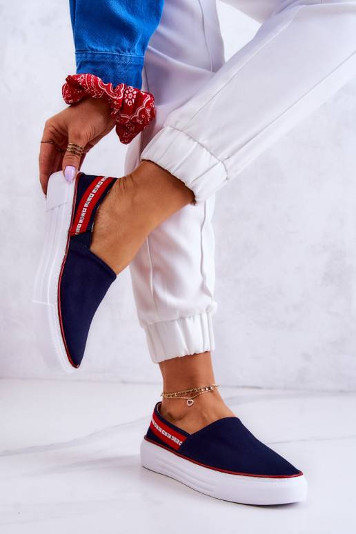 Tênis Slip On Big Star JJ276009 azul-vermelho
