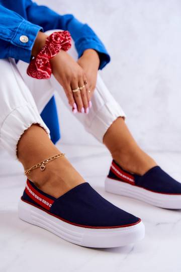 Tênis Slip On Big Star JJ276009 azul-vermelho 2