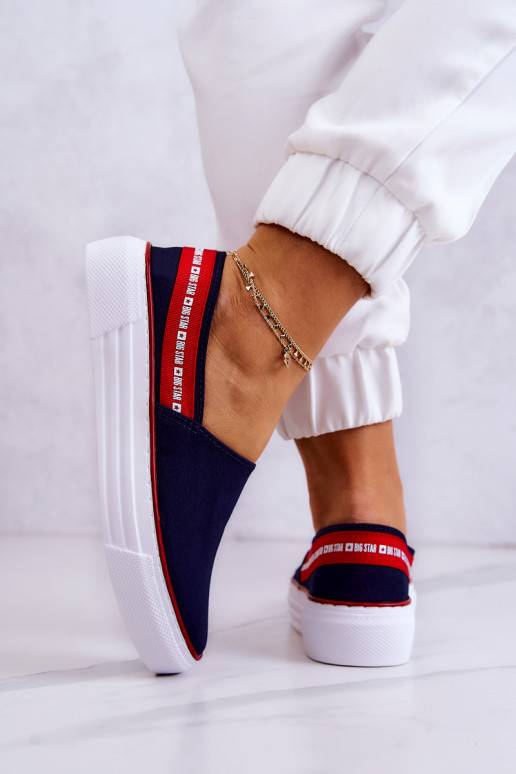 Tênis Slip On Big Star JJ276009 azul-vermelho