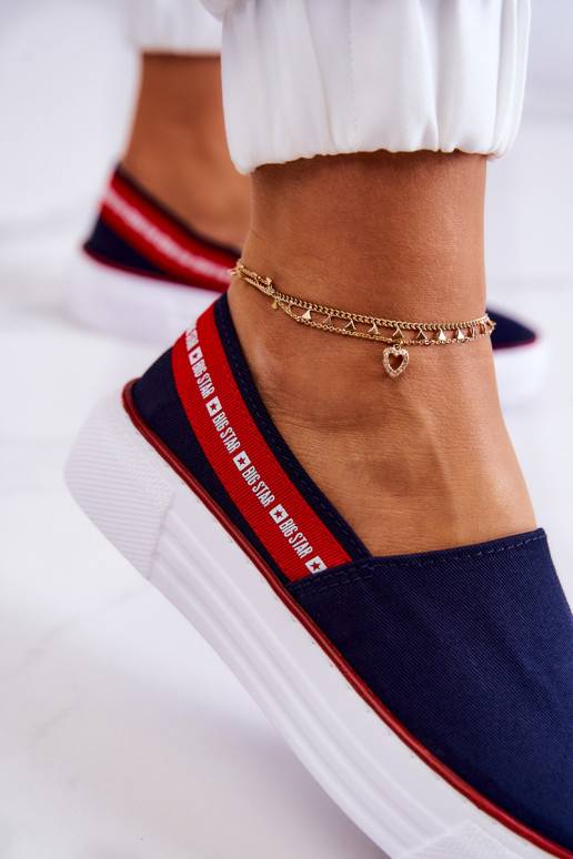 Tênis Slip On Big Star JJ276009 azul-vermelho