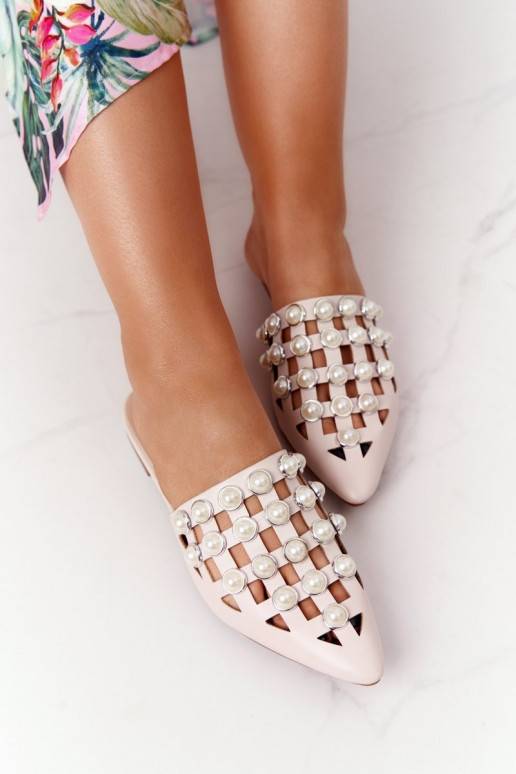 Chinelos com sola I Perłami bege Ripple Chinelos com sola I Perłami bege Ripple