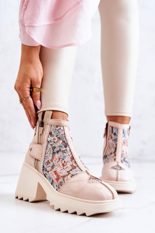 Botas bege Botas bege