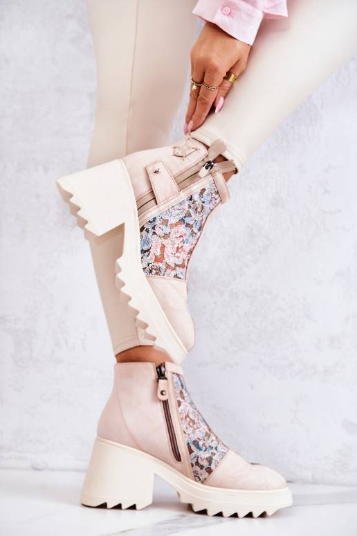 Botas bege Botas bege