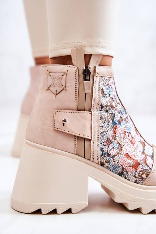 Botas bege Botas bege