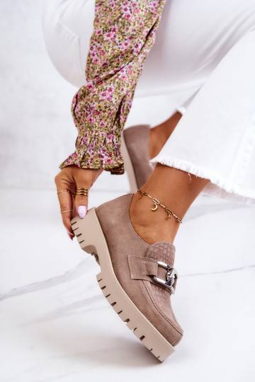Sapatos de camurça da moda bege Rayhan 2