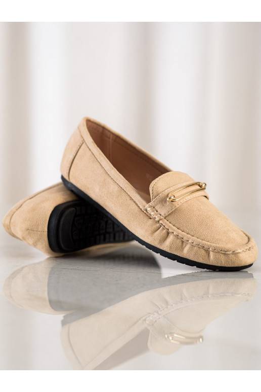 Mocassins bege confortáveis
