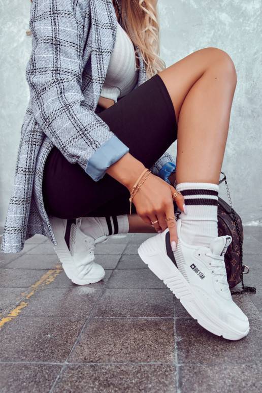 Modelo de tênis da moda sapatos Big Star cor branca