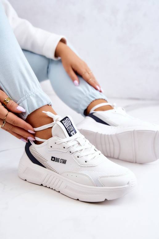 Modelo de tênis da moda sapatos Big Star cor branca