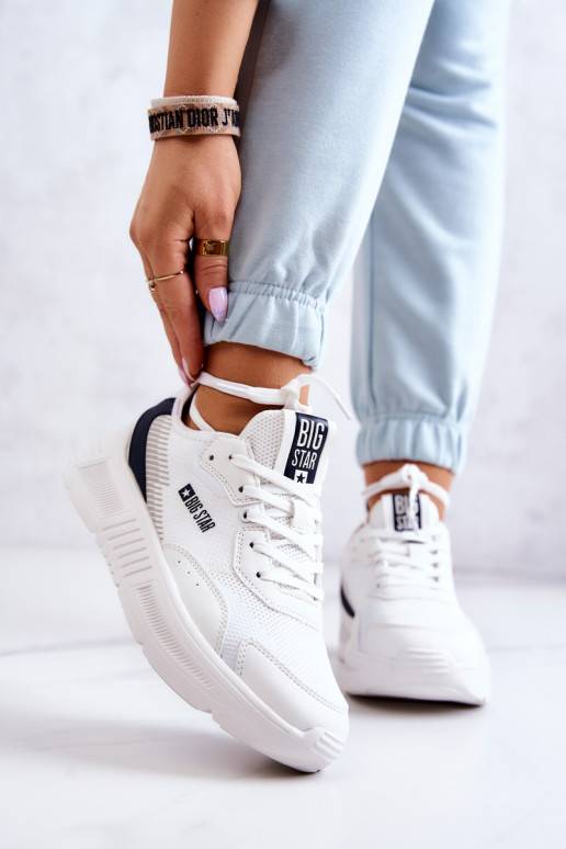 Modelo de tênis da moda sapatos Big Star cor branca