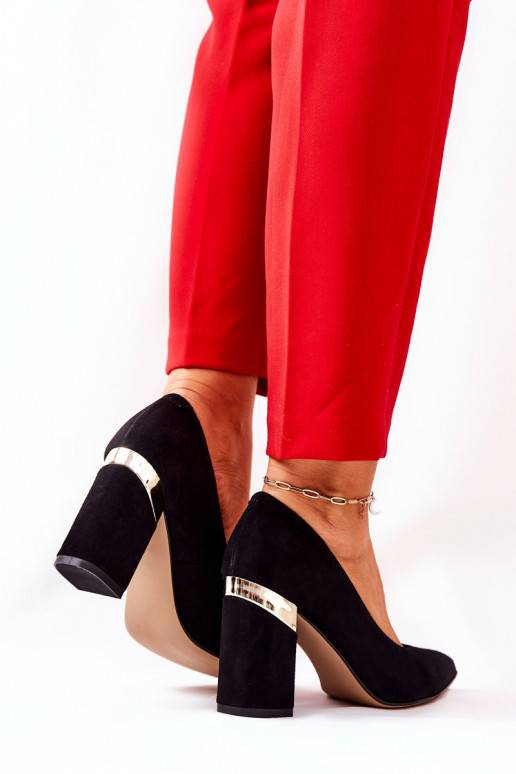 Sapatos de camurça preta