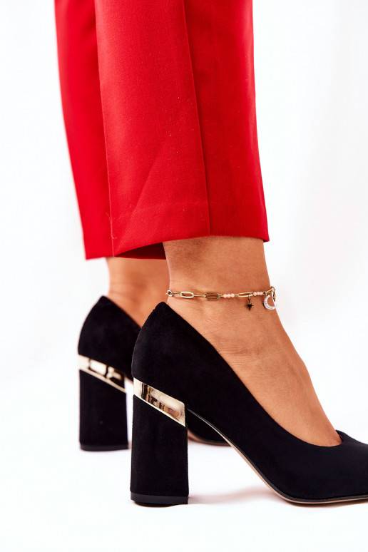 Sapatos de camurça preta