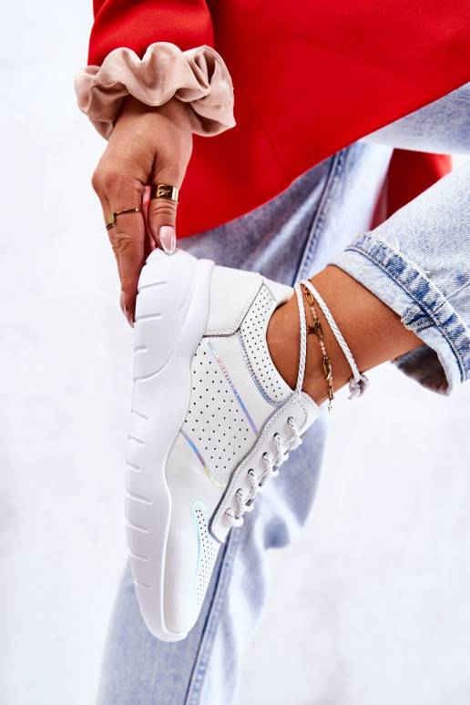 Tênis modelo sapato na cor branca Carly Tênis modelo sapato na cor branca Carly