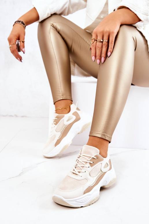 Sapatos estilo esportivo bege Retroque Sapatos estilo esportivo bege Retroque