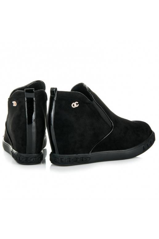 Sapatos de camurça preta com... Sapatos de camurça preta com...