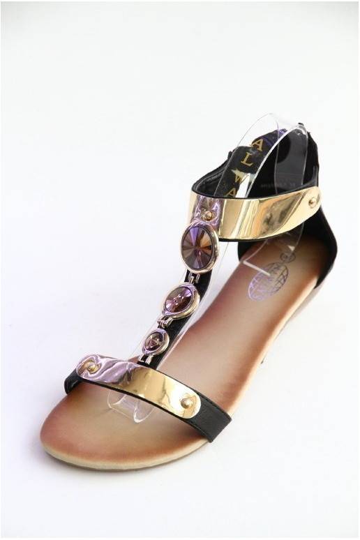 Sandálias com imitação metálica... Sandálias com imitação metálica...