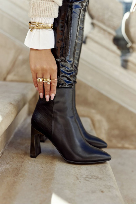 Botas pretas com salto Olastis