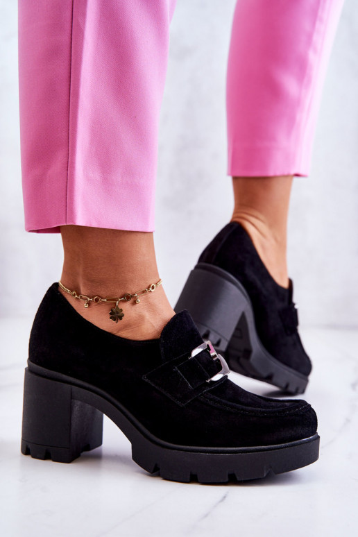 Sapatos de estilo elegante com salto na cor preta Harmell