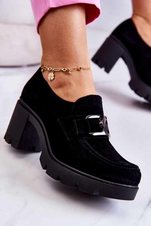 Sapatos de estilo elegante com salto na cor preta Harmell