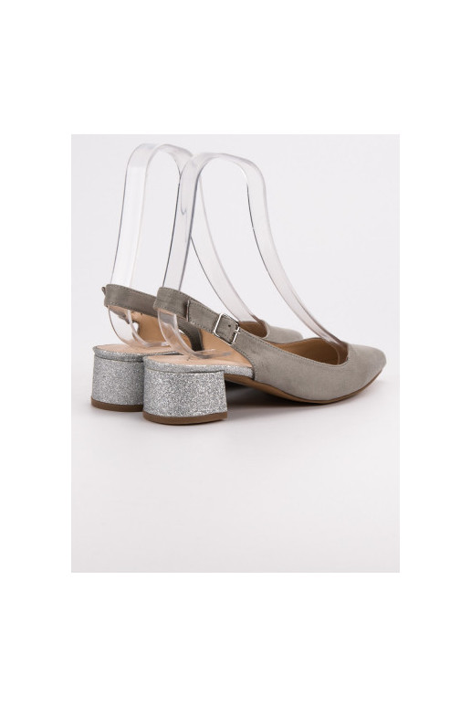 Sapatos com salto brilhante YL381G