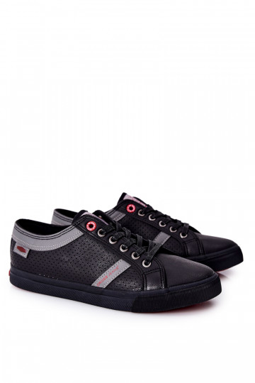 Sapatos casuais Cross Jeans para homens na cor preta