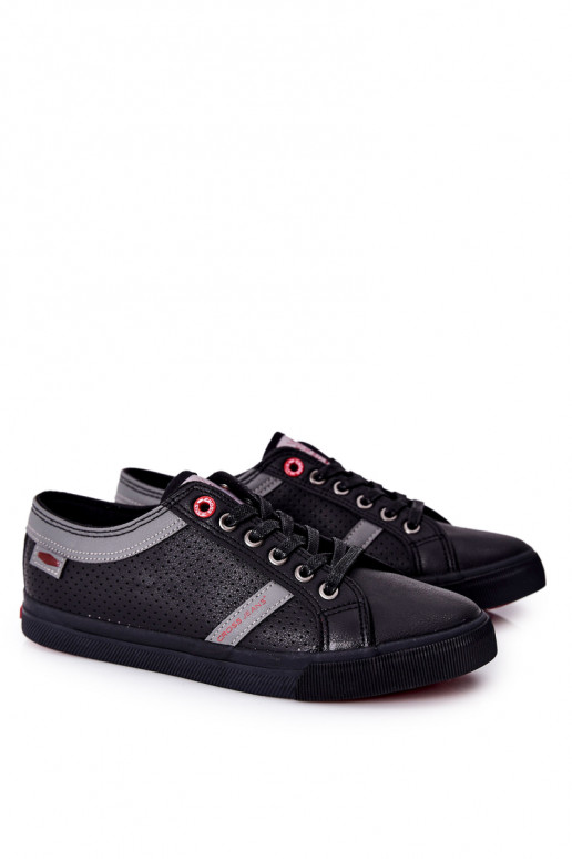 Sapatos casuais Cross Jeans para homens na cor preta