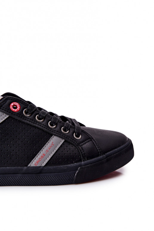 Sapatos casuais Cross Jeans para homens na cor preta