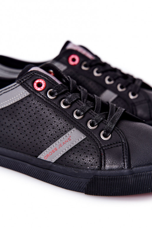 Sapatos casuais Cross Jeans para homens na cor preta