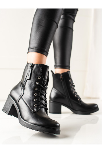 Botas casuais pretas com...